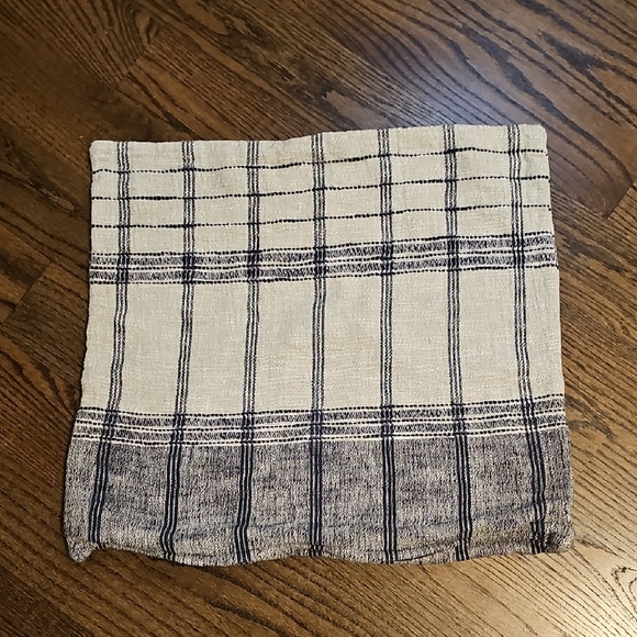 Crate&Barrel Deep Indigo Plaid Duvet Set Of 3 - Picture 2 of 6